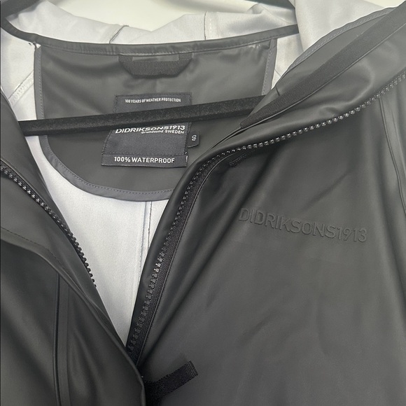 Didriksons1913 Sund Unisex Parka Galon Black Waterproof Storm System Sz 40 - Picture 4 of 12